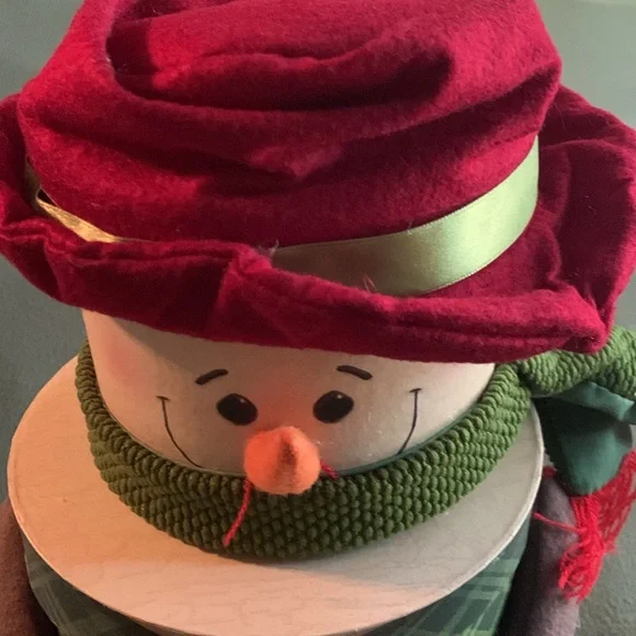 Lot of 3 nesting Snowmen.  Large approx 9” x 17”. Other 2 approx 6” x 11” - Picture 4 of 13